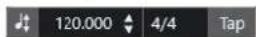 STEINBERG Cubase LE 13 - Mode de tempo fixe - 1
