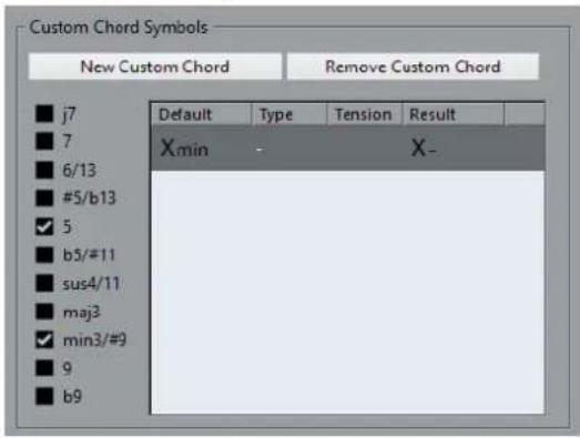 STEINBERG Cubase LE 13 - Symboles d'accords personalisés - 1