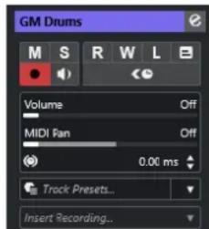 STEINBERG Cubase LE 13 - Section Paramètres de base des pistes MIDI - 1