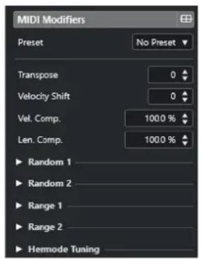 STEINBERG Cubase LE 13 - Section Paramètres MIDI - 1