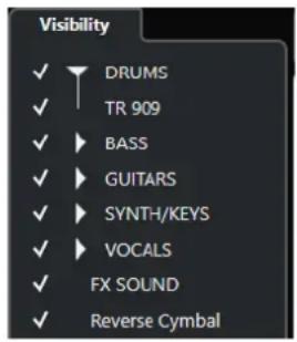 STEINBERG Cubase LE 13 - Zone gauche de la MixConsole - 1