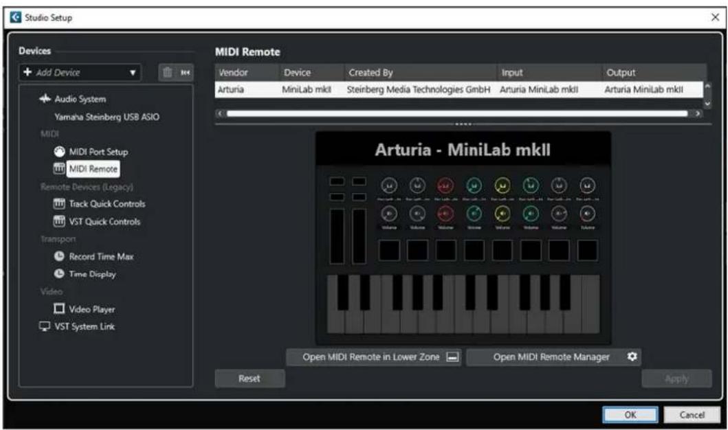 STEINBERG Cubase LE 13 - Page MIDI Remote - 1