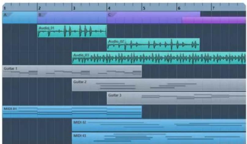 STEINBERG Cubase LE 13 - Affichage des événements - 1