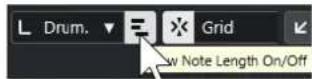 STEINBERG Cubase LE 13 - Affichage des notes de l'Editeur de rythme - 2