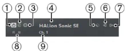 ① ② ③ ④ ⑤ ⑥ ⑦ HALion Sonic SE Ch. 1 ⑧ ⑨