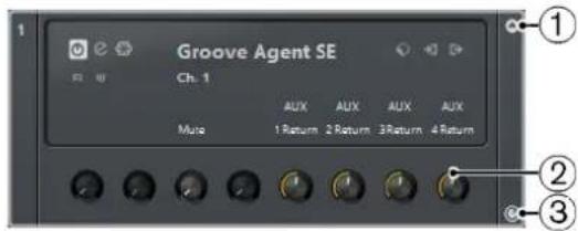 Groove Agent SE Ch. 1 Aux AUX AUX AUX Mute 1 Return 2 Return 3 Return 4 Return