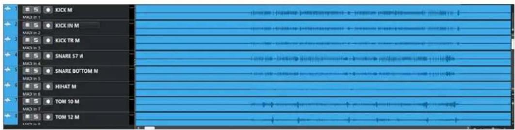 STEINBERG Nuendo Live 3 - Gestion des pistes - 1