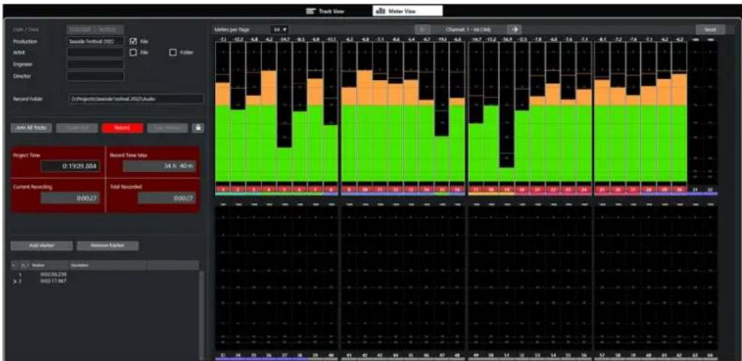 STEINBERG Nuendo Live 3 - Vue Vumêtres - 1