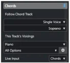 STEINBERG Cubase AI 13 - Section Accords pour les pistes MIDI - 1