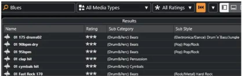 STEINBERG Cubase AI 13 - Lancer une recherche textuelle - 1