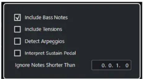 STEINBERG Cubase AI 13 - Boîte de dialogue Créer des événements d'accords - 1