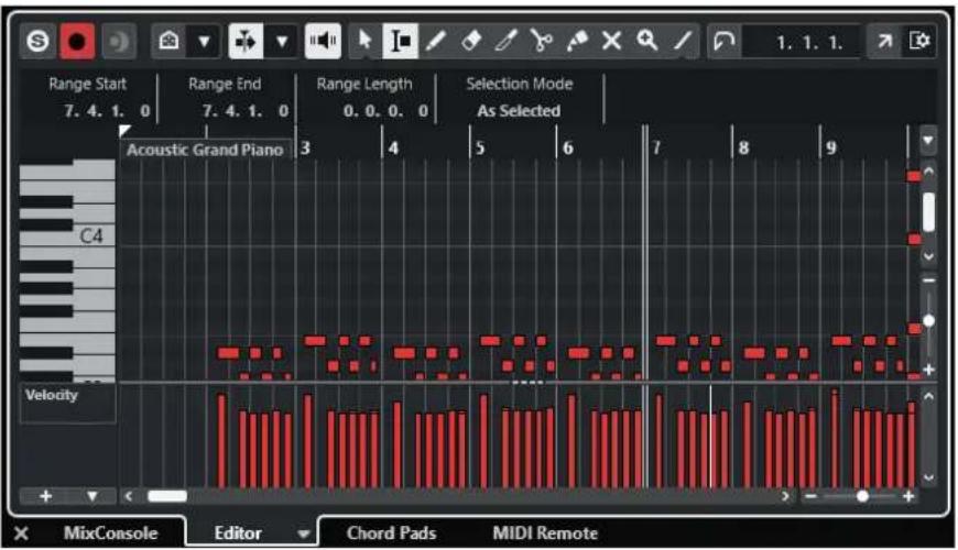 STEINBERG Cubase AI 13 - Zone inférieure de la fenêtre Projet - 1