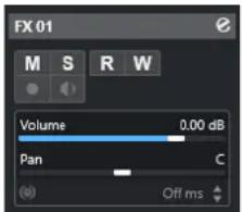 STEINBERG Cubase AI 13 - Section Paramètres de base des pistes Voie FX - 1