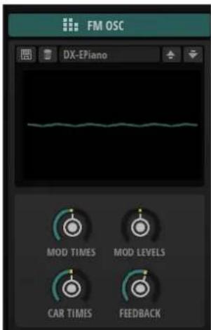 FM OSC DX-EPiano MOD TIMES MOD LEVELS CAR TIMES FEEDBACK