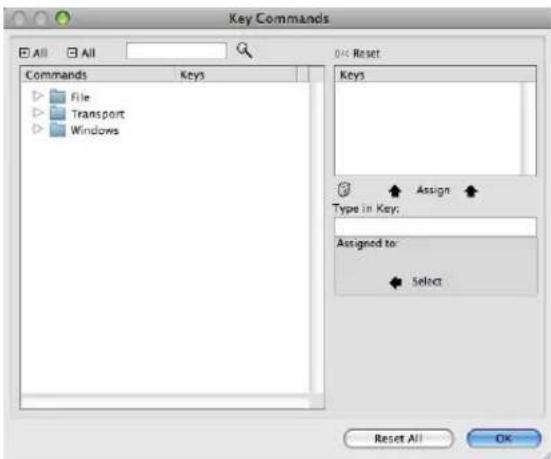 STEINBERG HALion Sonic 1 - The Key Commands dialog - 2