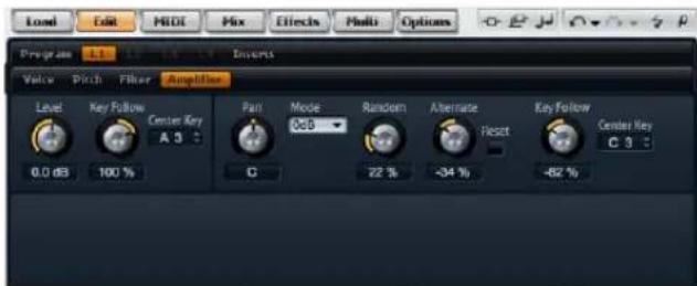 STEINBERG HALion Sonic 1 - Die Amplifier-Seite - 1