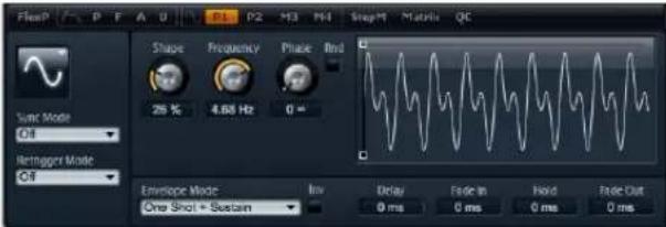 STEINBERG HALion Sonic 1 - Pour accéder aux LFO : - 1