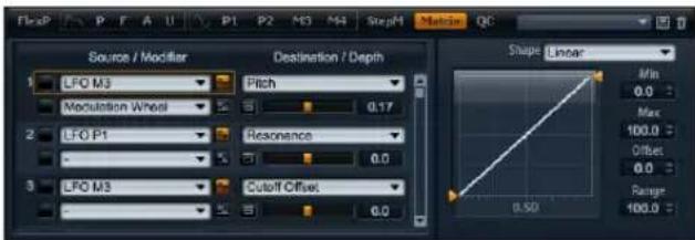 STEINBERG HALion Sonic 1 - Die Mod Matrix-Seite - 1