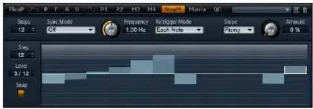 STEINBERG HALion Sonic 1 - Die Seite »Step Modulator« - 1