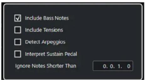 STEINBERG Cubase Elements 13 - Boîte de dialogue Créer des événements d'accords - 1