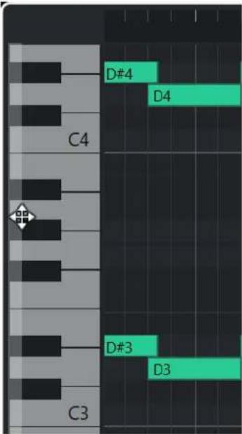 STEINBERG Cubase Elements 13 - Clavier de piano de l'Éditeur clavier - 1