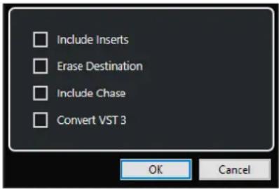 STEINBERG Cubase Elements 13 - Boîte de dialogue Options de fusion MIDI - 1