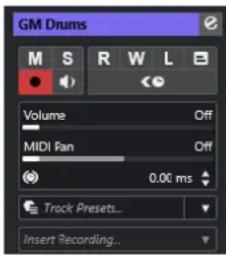 STEINBERG Cubase Elements 13 - Section Paramètres de base des pistes MIDI - 1