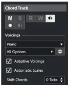 STEINBERG Cubase Elements 13 - Inspecteur de la piste Accords - 1