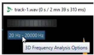 track-1.wav (0 s / 2 mn 39 s 310 ms) 20 Hz - 20000 Hz 3D Frequency Analysis Options