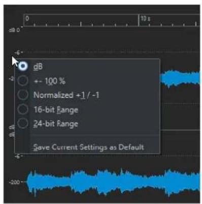 STEINBERG WaveLab Cast 2 - Menu Règle de niveau (Éditeur audio uniquement) - 1