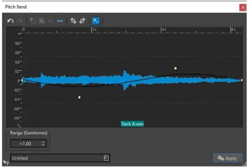 STEINBERG WaveLab Elements 12 - Boîte de dialogue Pitch Bend - 1