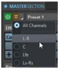 MASTERSECTION Preset 1 All Channels L-R C Lfe Ls-Rs