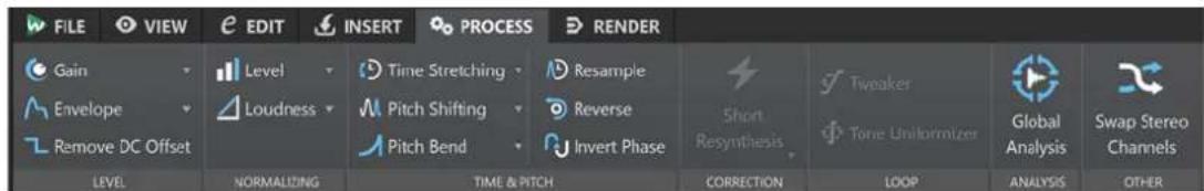 STEINBERG WaveLab Elements 12 - Onglet Traiter - 1