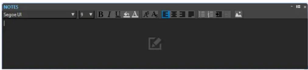 NOTES Segoe UI 9 B I U A A^S A_s