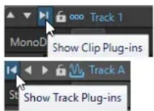 STEINBERG WaveLab Elements 12 - Alterner entre les effets de piste, de clip et de sortie de montage dans les fenêtres des plug-ins - 3