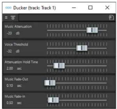 STEINBERG WaveLab Elements 12 - Configuration du ducker pour un effet de ducking sur les pistes - 1