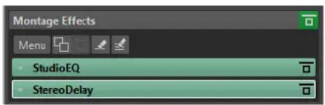 Montage Effects Menu StudioEQ StereoDelay