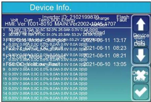 Deye SUN-40K-SG01HP3-EU-BM4 - Menu Informations sur l'Appareil - 1