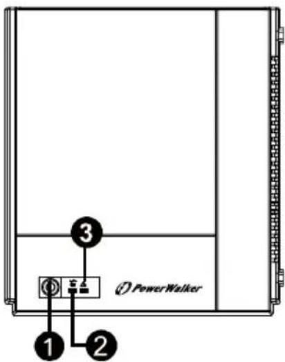 PowerWalker VFD 600 - Panneau Avant : - 1