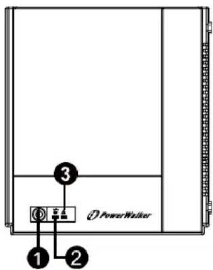 PowerWalker VFD 600 - Vista frontal: - 1
