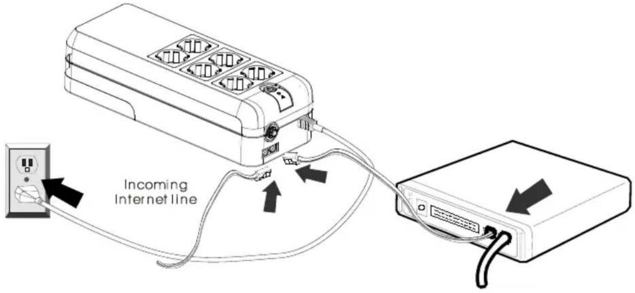 PowerWalker VFD 600 APFC - Modem/Phoneline Connection - 1