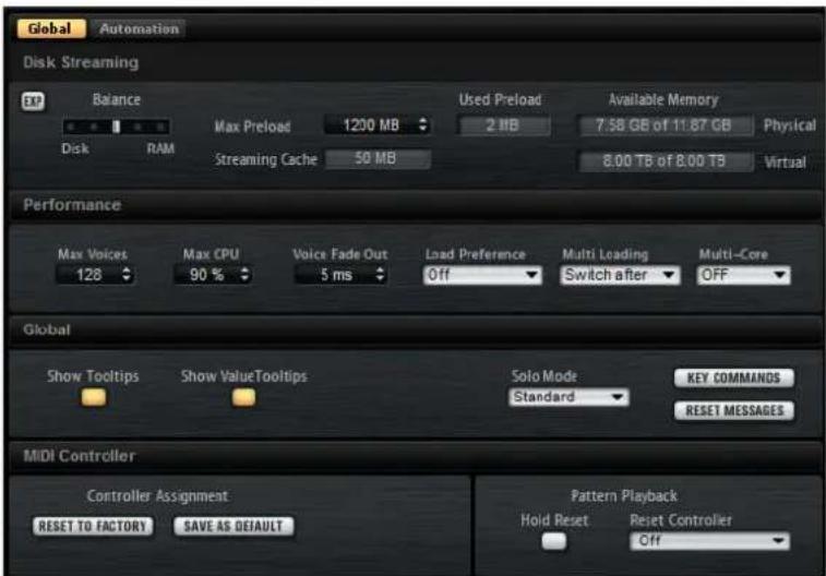 STEINBERG Groove Agent 4 - 「OPTIONS」ご一 - 1