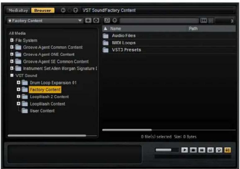 STEINBERG Groove Agent 4 - Dateien über den Browser laden - 1
