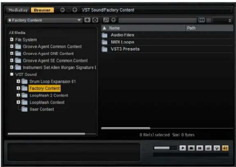 STEINBERG Groove Agent 4 - Loading Files Using the Browser - 1