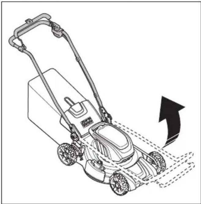 HUSQVARNA LC 251i - 製品を操作位置にセットする方法 - 1