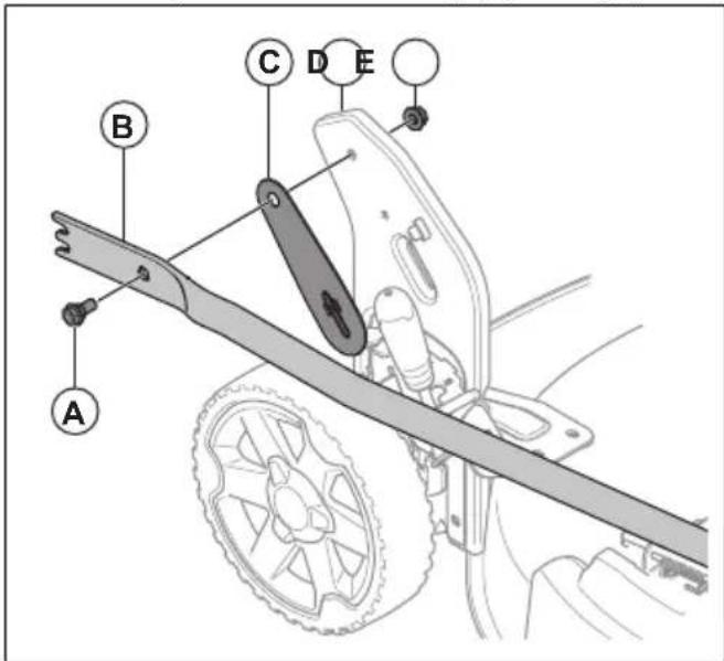 HUSQVARNA LC 251i - Tutma yerinin takılması - 3