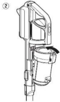 WOOZOO SCD-130P - Attach the dust cup to the main unit - 2