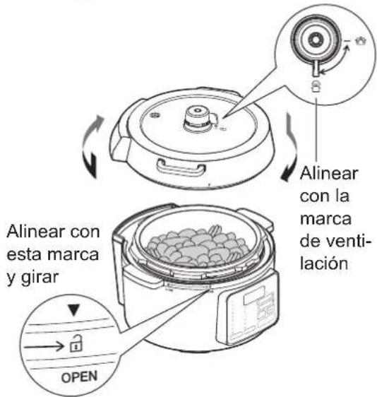 WOOZOO PC-MA3 - Coloque los ingredientes en el recipiente interior, ponga el recipiente en la olla y cierre la tapa. - 1