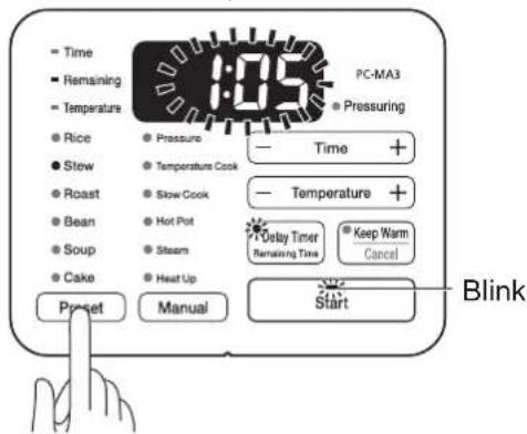 WOOZOO PC-MA3 - Press the preset menu button and select menu - 1