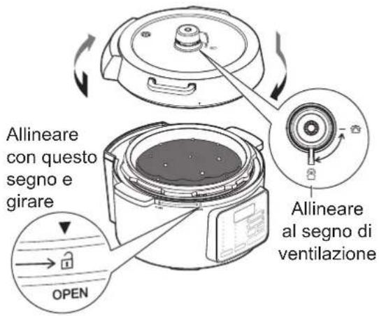 WOOZOO PC-MA3 - Collocare la pentola interna al suo posto e chiudere il coperchio - 1